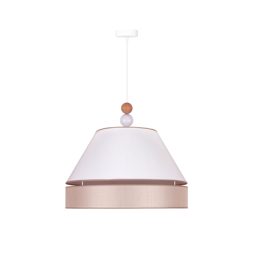 Duolla - Lámpara colgante AVIGNON 1xE27/15W/230V diá. 50 cm blanco/beige