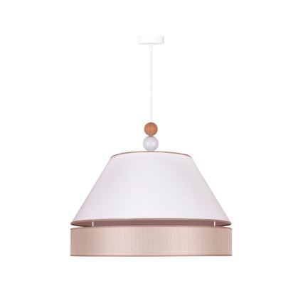 Duolla - Lámpara colgante AVIGNON 1xE27/15W/230V diá. 60 cm blanco/beige
