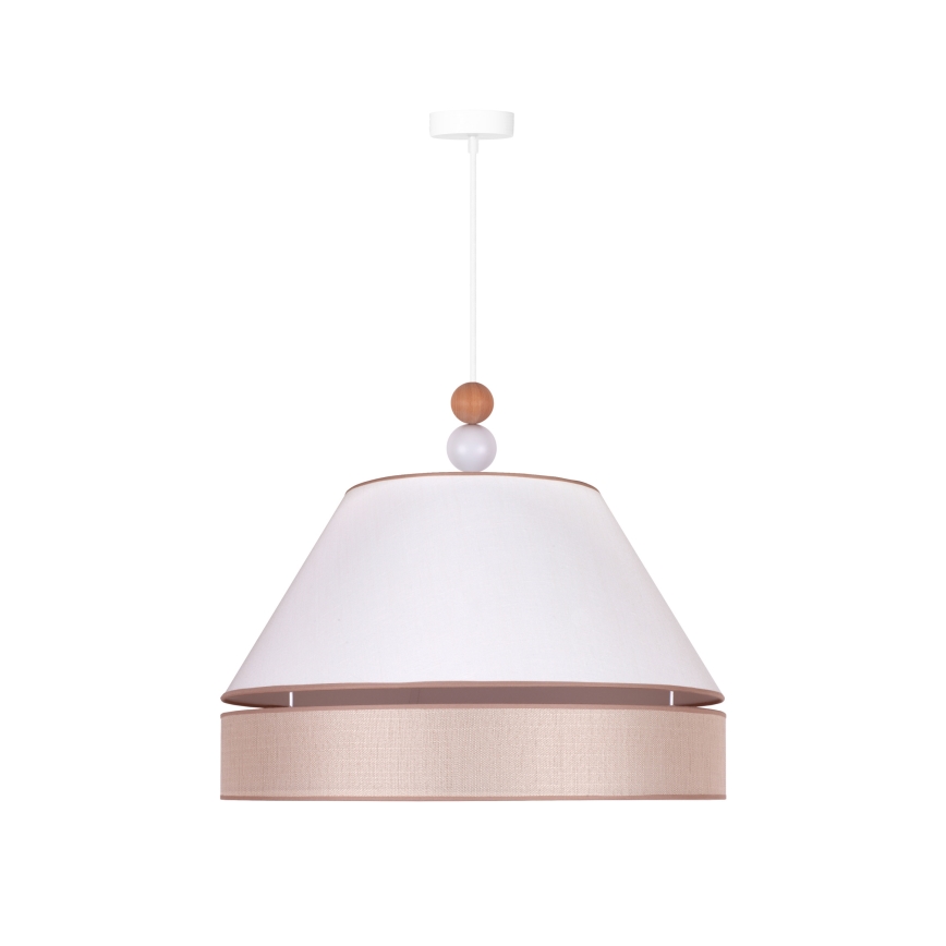 Duolla - Lámpara colgante AVIGNON 1xE27/15W/230V diá. 60 cm blanco/beige