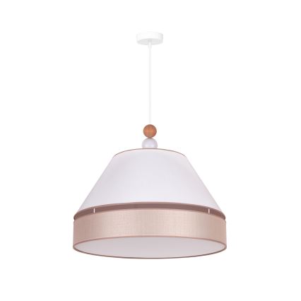 Duolla - Lámpara colgante AVIGNON 1xE27/15W/230V diá. 60 cm blanco/beige