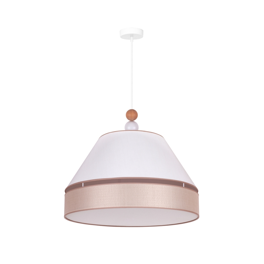 Duolla - Lámpara colgante AVIGNON 1xE27/15W/230V diá. 60 cm blanco/beige