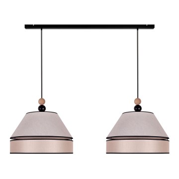 Duolla - Lámpara colgante AVIGNON 2xE27/15W/230V beige