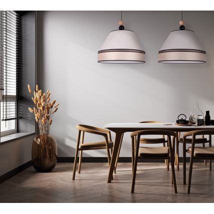 Duolla - Lámpara colgante AVIGNON 2xE27/15W/230V beige