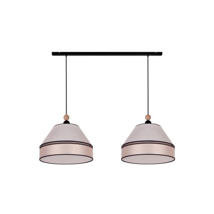 Duolla - Lámpara colgante AVIGNON 2xE27/15W/230V beige