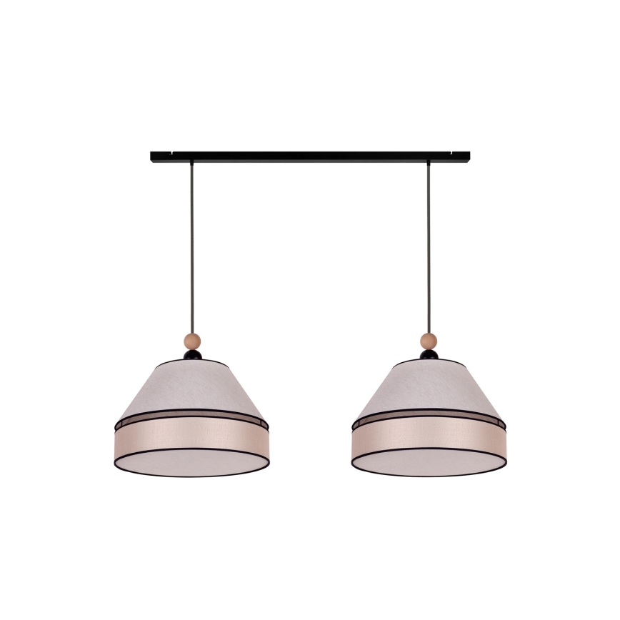 Duolla - Lámpara colgante AVIGNON 2xE27/15W/230V beige