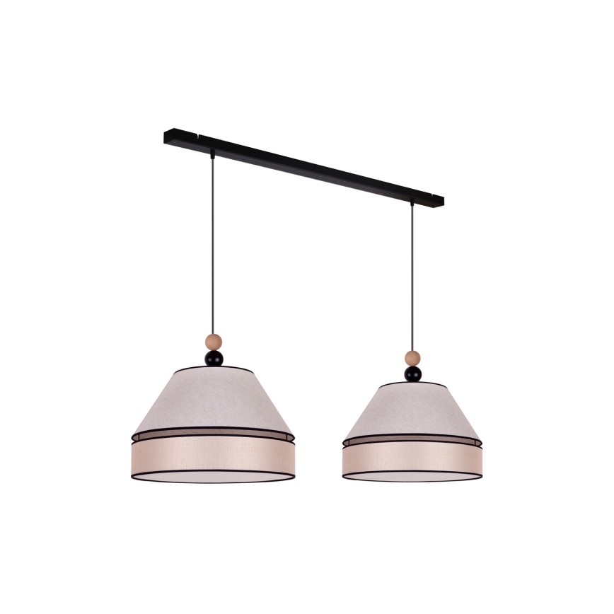 Duolla - Lámpara colgante AVIGNON 2xE27/15W/230V beige