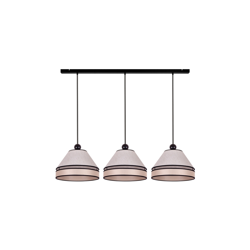 Duolla - Lámpara colgante AVIGNON 3xE27/15W/230V beige