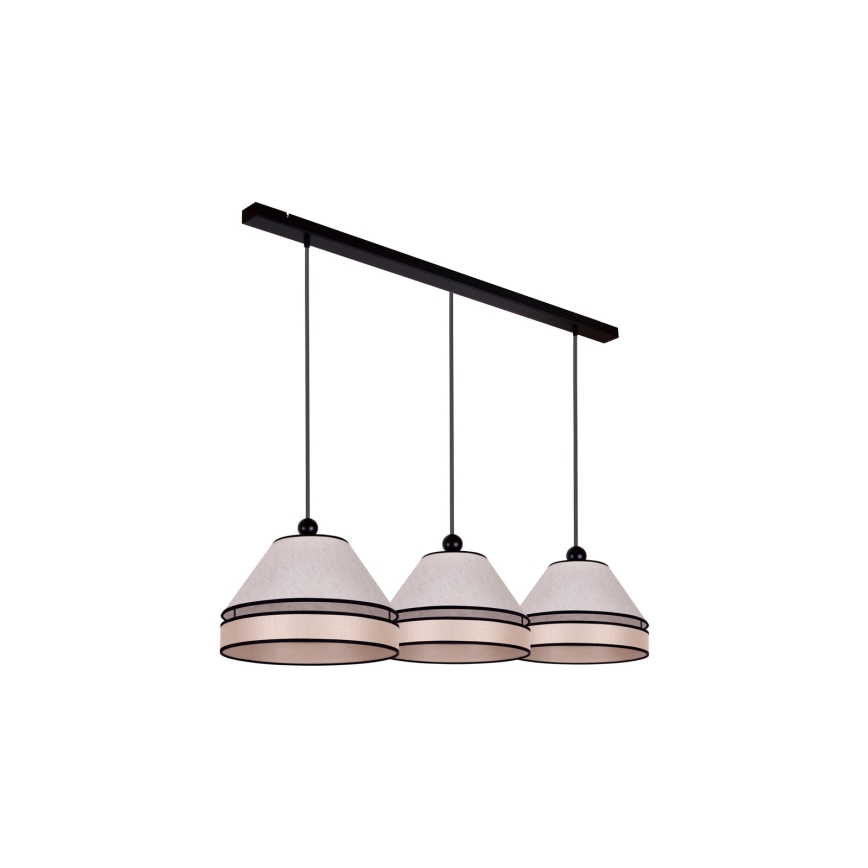 Duolla - Lámpara colgante AVIGNON 3xE27/15W/230V beige