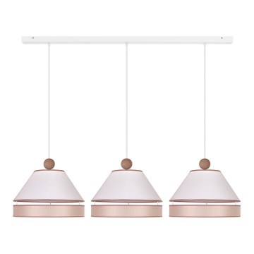 Duolla - Lámpara colgante AVIGNON 3xE27/15W/230V blanco/beige