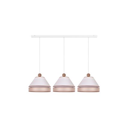 Duolla - Lámpara colgante AVIGNON 3xE27/15W/230V blanco/beige