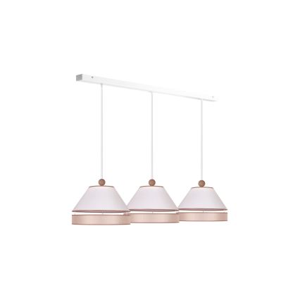 Duolla - Lámpara colgante AVIGNON 3xE27/15W/230V blanco/beige