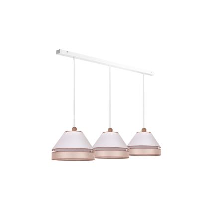 Duolla - Lámpara colgante AVIGNON 3xE27/15W/230V blanco/beige