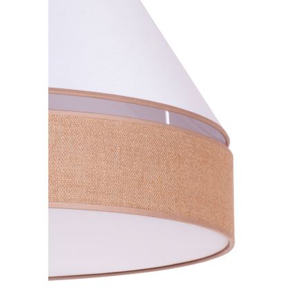 Duolla - Lámpara colgante AVIGNON 3xE27/15W/230V blanco/marrón