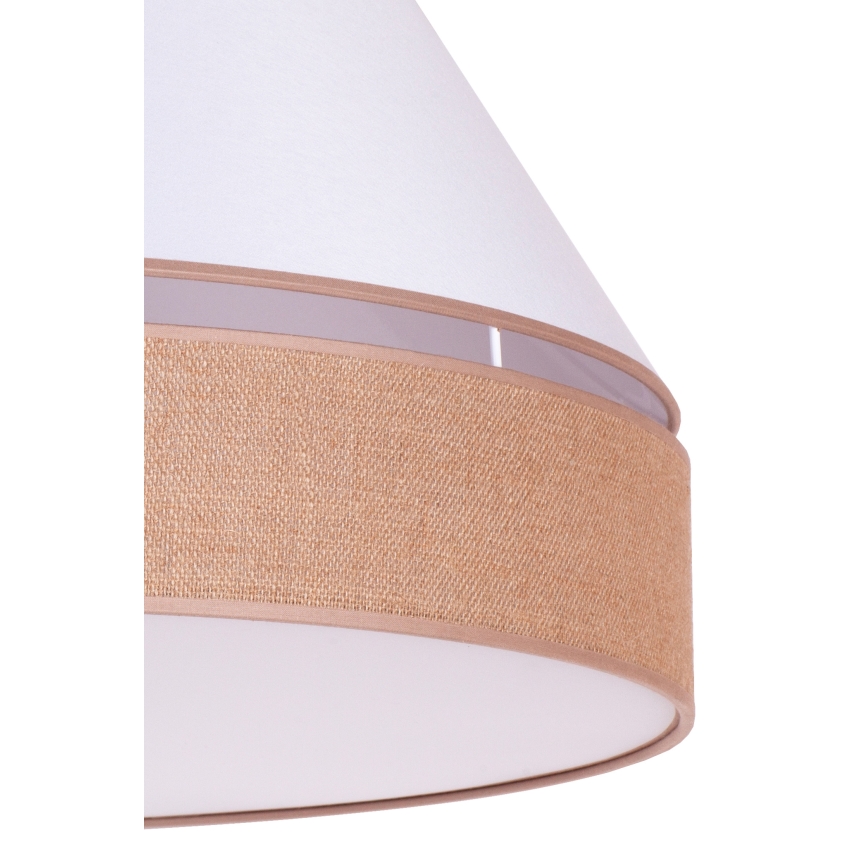 Duolla - Lámpara colgante AVIGNON 3xE27/15W/230V blanco/marrón
