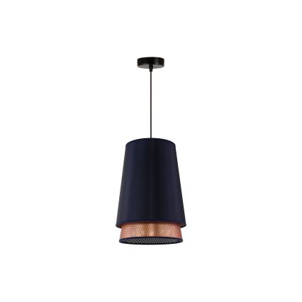 Duolla - Lámpara colgante BELL SHINY 1xE27/15W/230V diá. 25 cm azul/cobre