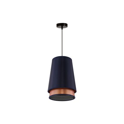 Duolla - Lámpara colgante BELL SHINY 1xE27/15W/230V diá. 25 cm azul/cobre