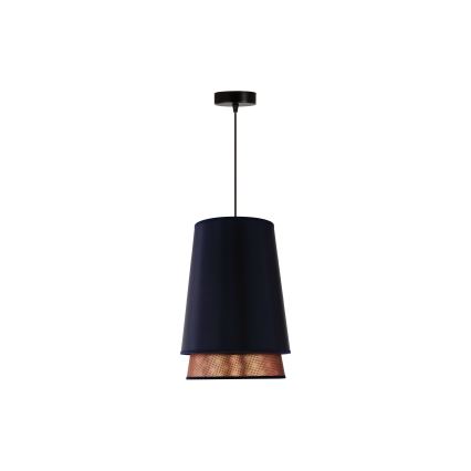 Duolla - Lámpara colgante BELL SHINY 1xE27/15W/230V diá. 25 cm azul/cobre