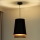 Duolla - Lámpara colgante BELL SHINY 1xE27/15W/230V diá. 25 cm negro/cobre