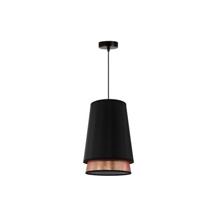 Duolla - Lámpara colgante BELL SHINY 1xE27/15W/230V diá. 25 cm negro/cobre