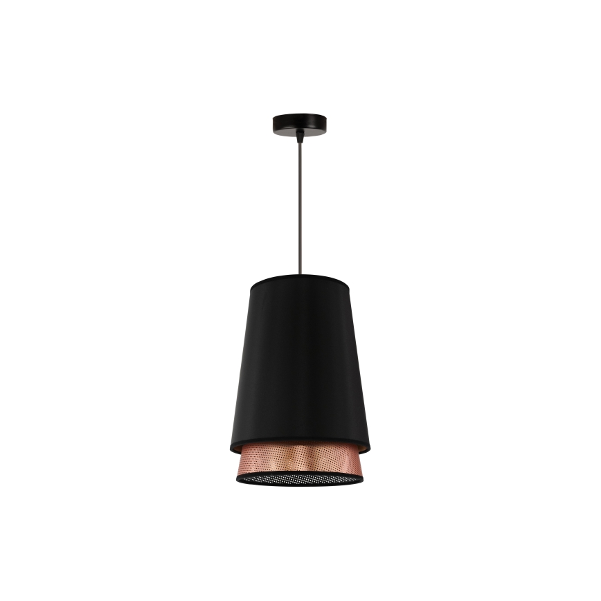 Duolla - Lámpara colgante BELL SHINY 1xE27/15W/230V diá. 25 cm negro/cobre
