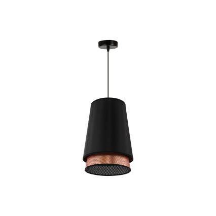 Duolla - Lámpara colgante BELL SHINY 1xE27/15W/230V diá. 25 cm negro/cobre