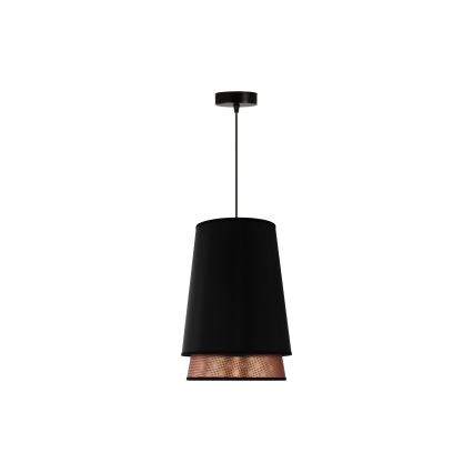 Duolla - Lámpara colgante BELL SHINY 1xE27/15W/230V diá. 25 cm negro/cobre