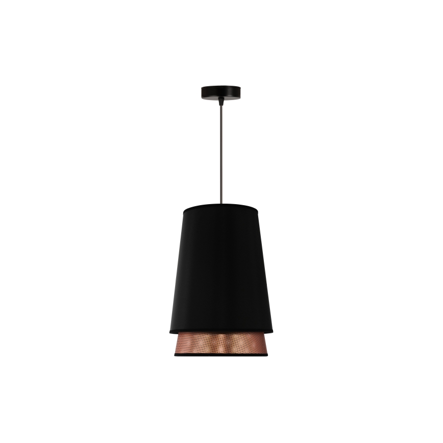 Duolla - Lámpara colgante BELL SHINY 1xE27/15W/230V diá. 25 cm negro/cobre