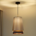 Duolla - Lámpara colgante BELL SHINY 1xE27/15W/230V diá. 25 cm plata/negro