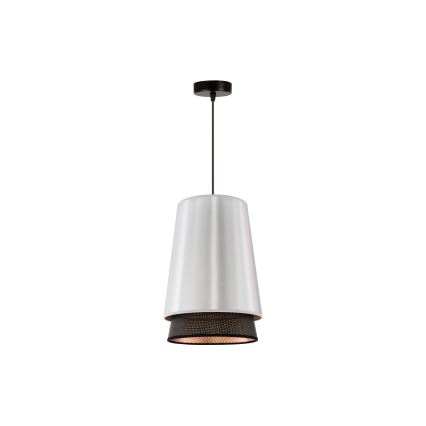 Duolla - Lámpara colgante BELL SHINY 1xE27/15W/230V diá. 25 cm plata/negro