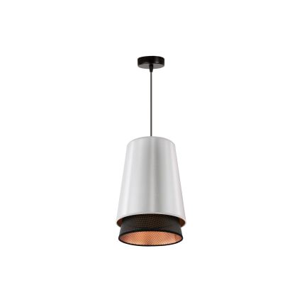 Duolla - Lámpara colgante BELL SHINY 1xE27/15W/230V diá. 25 cm plata/negro