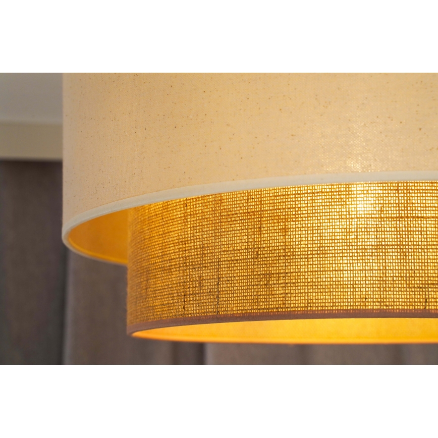 Duolla - Lámpara colgante BOHO 1xE27/15W/230V beige/marrón