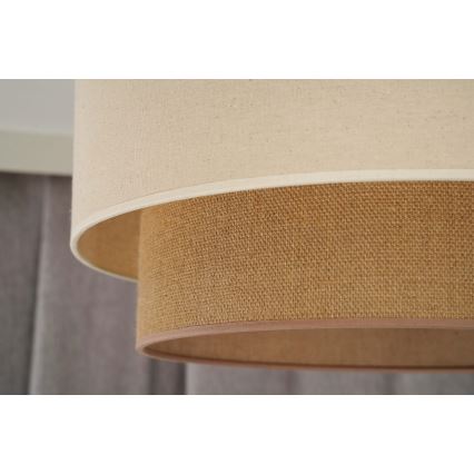 Duolla - Lámpara colgante BOHO 1xE27/15W/230V beige/marrón