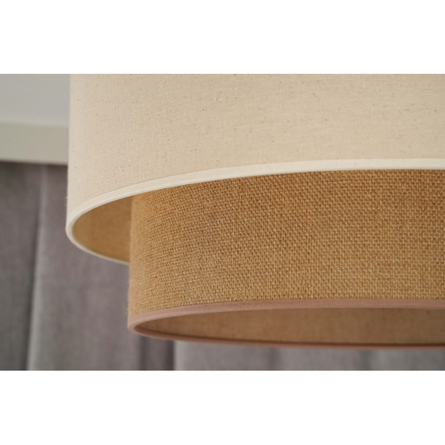 Duolla - Lámpara colgante BOHO 1xE27/15W/230V beige/marrón
