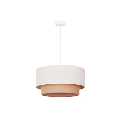 Duolla - Lámpara colgante BOHO 1xE27/15W/230V beige/marrón