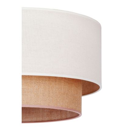 Duolla - Lámpara colgante BOHO 1xE27/15W/230V beige/marrón