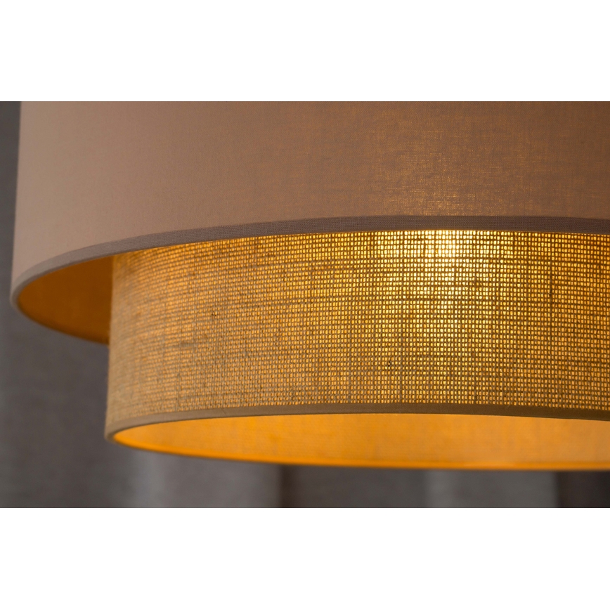 Duolla - Lámpara colgante BOHO 1xE27/15W/230V diá. 45 cm beige/marrón