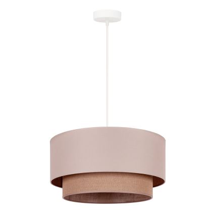 Duolla - Lámpara colgante BOHO 1xE27/15W/230V diá. 45 cm beige/marrón