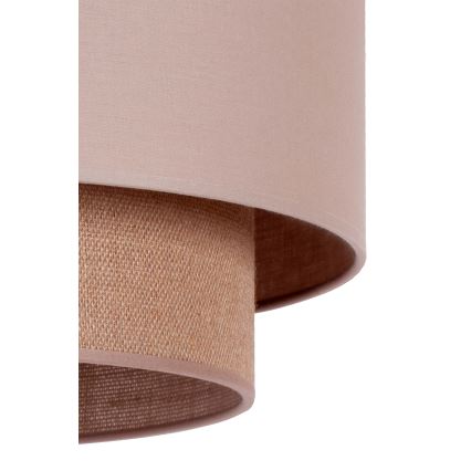 Duolla - Lámpara colgante BOHO 1xE27/15W/230V diá. 45 cm beige/marrón