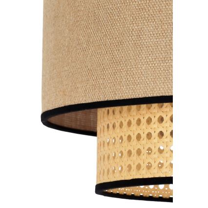 Duolla - Lámpara colgante BOHO 1xE27/15W/230V diá. 45 cm beige/ratán