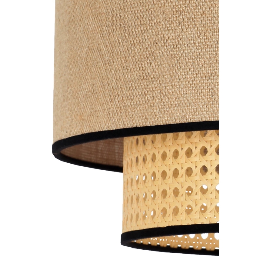Duolla - Lámpara colgante BOHO 1xE27/15W/230V diá. 45 cm beige/ratán