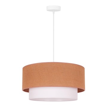 Duolla - Lámpara colgante BOHO 1xE27/40W/230V diá. 45 cm beige/blanco