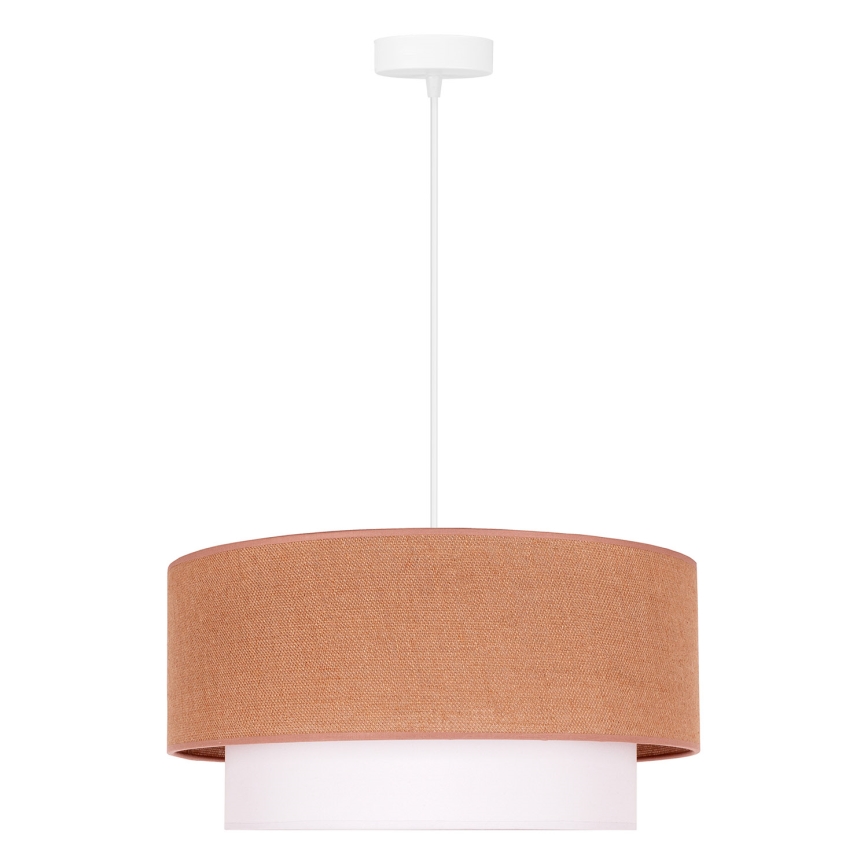 Duolla - Lámpara colgante BOHO 1xE27/40W/230V diá. 45 cm beige/blanco
