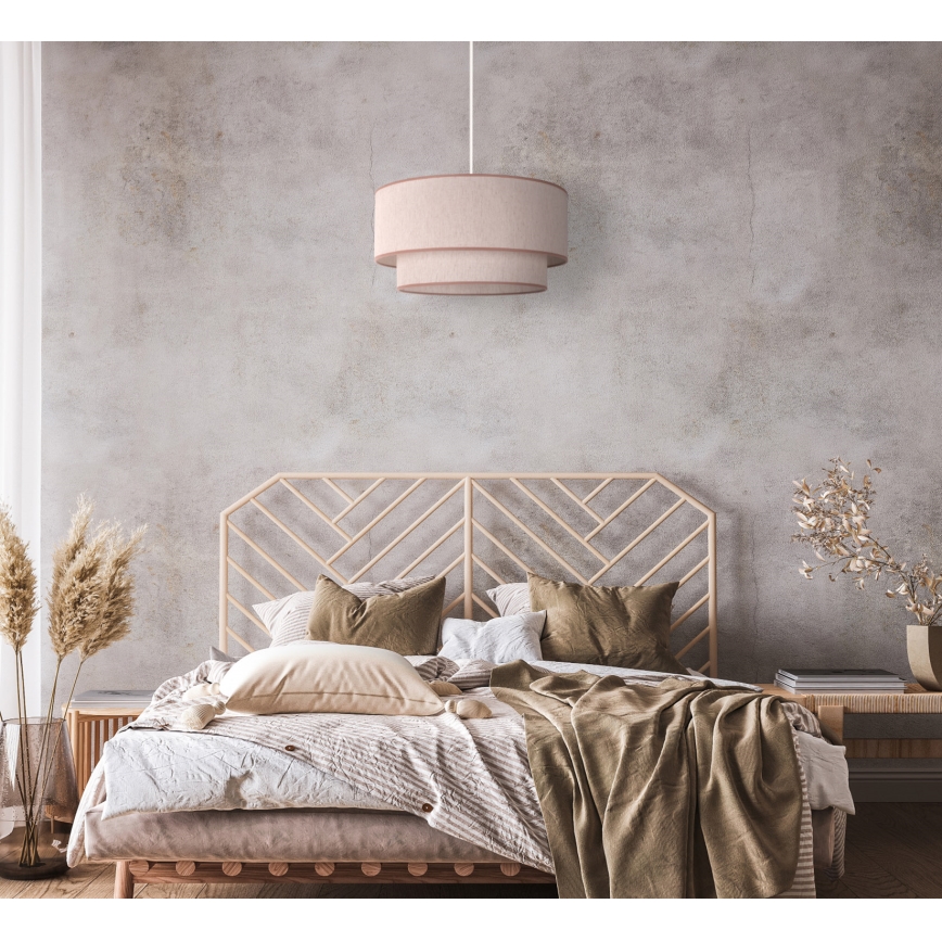 Duolla - Lámpara colgante BOHO 1xE27/40W/230V diá. 45 cm beige