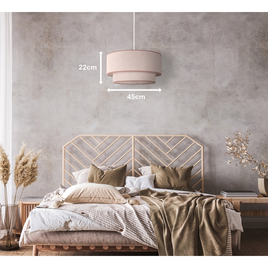 Duolla - Lámpara colgante BOHO 1xE27/40W/230V diá. 45 cm beige