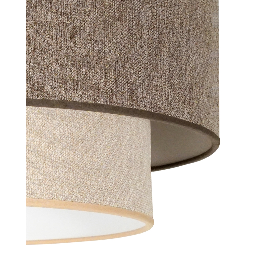 Duolla - Lámpara colgante BOHO ECO RECYCLING 1xE27/15W/230V diá. 45 cm marrón/color crema