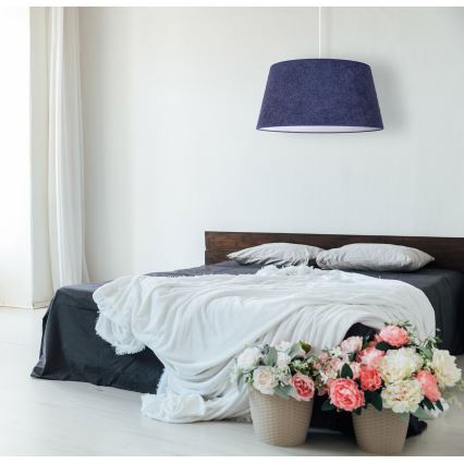 Duolla - Lámpara colgante BOUCLE 1xE27/15W/230V diá. 50 cm azul