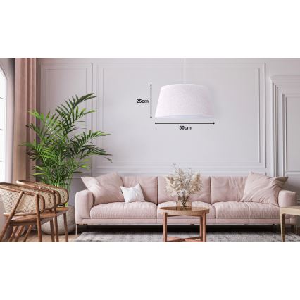 Duolla - Lámpara colgante BOUCLE 1xE27/15W/230V diá. 50 cm blanco