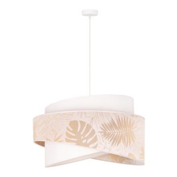 Duolla - Lámpara colgante BROOKLYN 1xE27/40W/230V diá. 50 cm blanco/latón