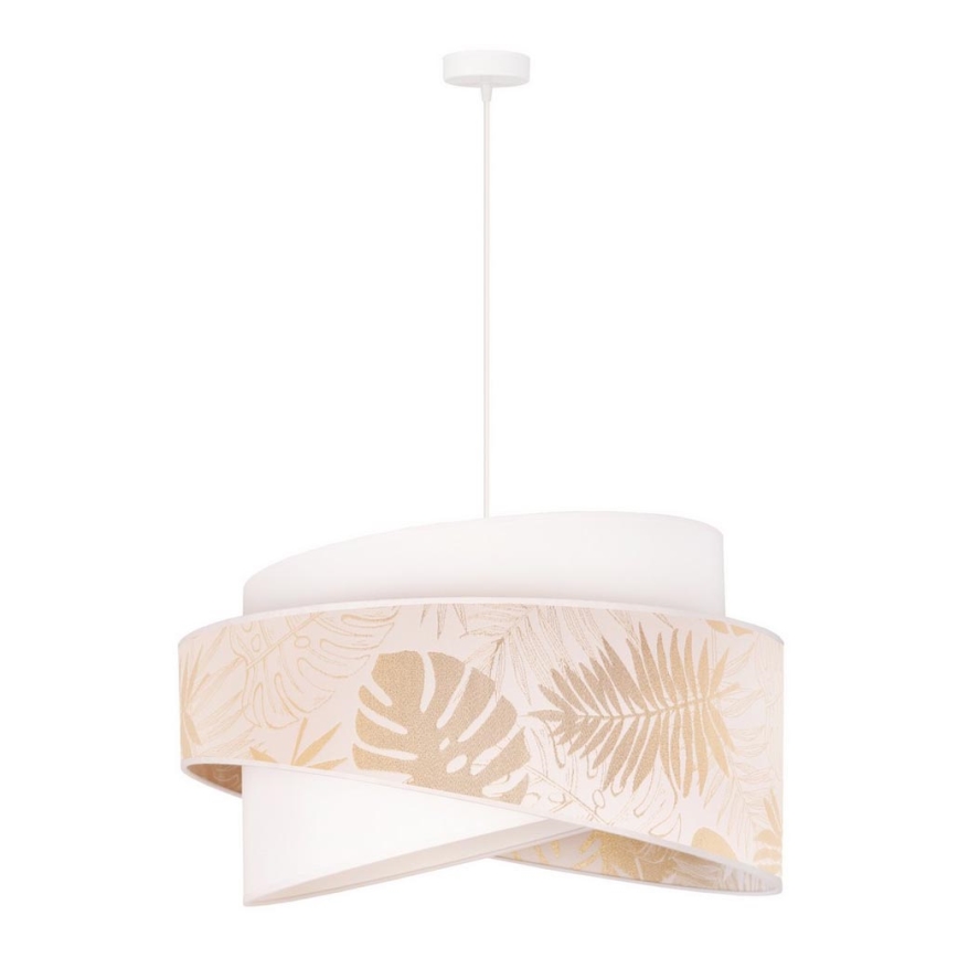 Duolla - Lámpara colgante BROOKLYN 1xE27/40W/230V diá. 50 cm blanco/latón
