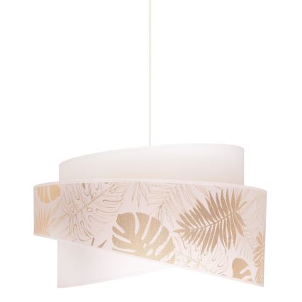 Duolla - Lámpara colgante BROOKLYN 1xE27/40W/230V diá. 50 cm blanco/latón